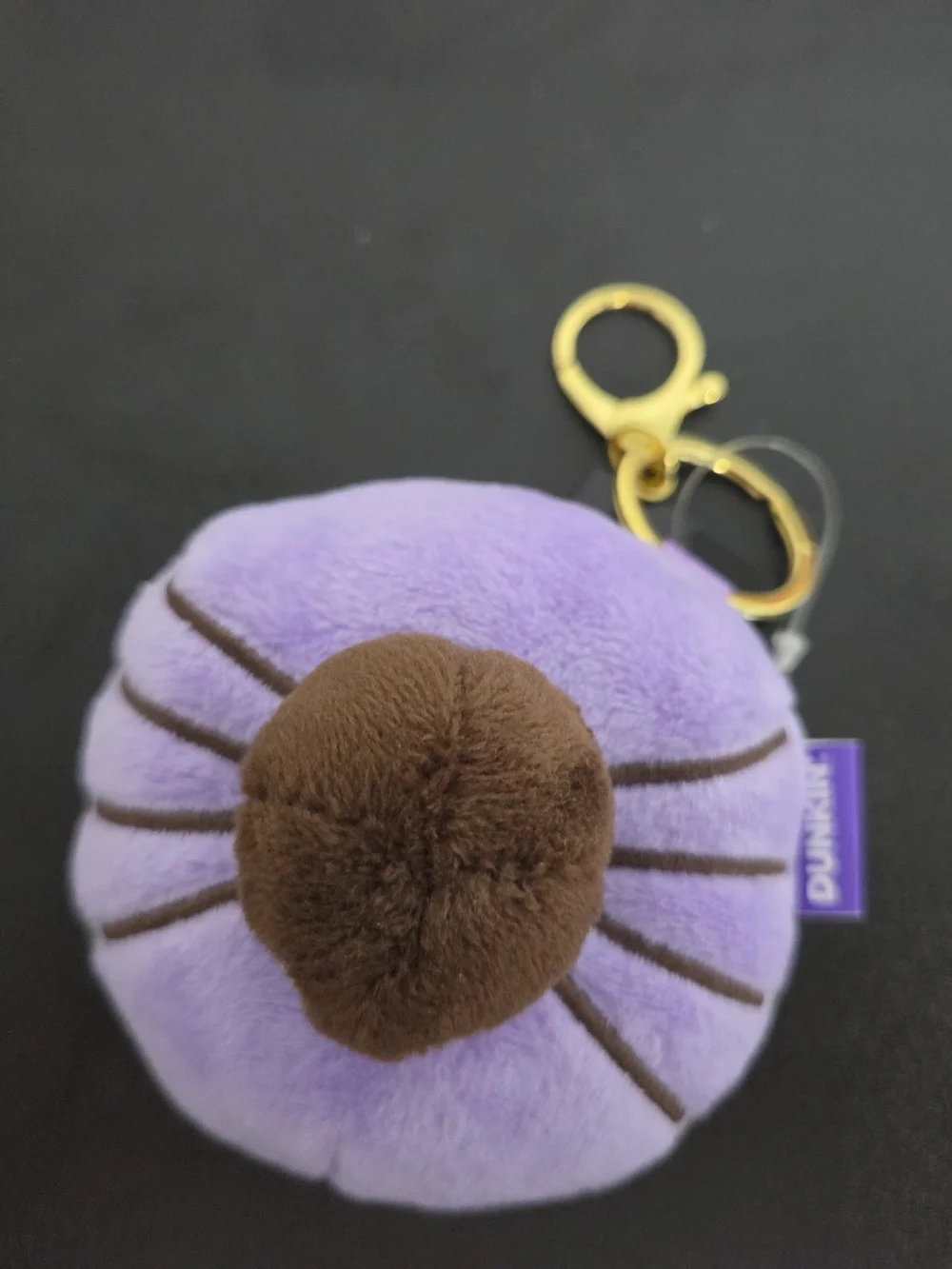 Dunkin Spider Donut Plush Keychain